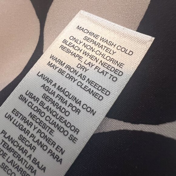 Chico's Contrast Pipe Jacket with Polka Dot Liner Women's Size 8 M Tan & Black - Picture 11 of 13